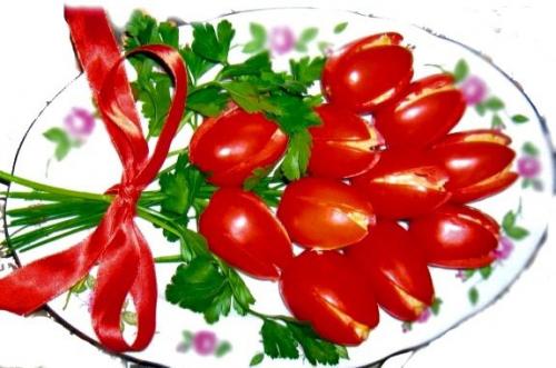Тюльпаны (фаршированные помидоры). 02