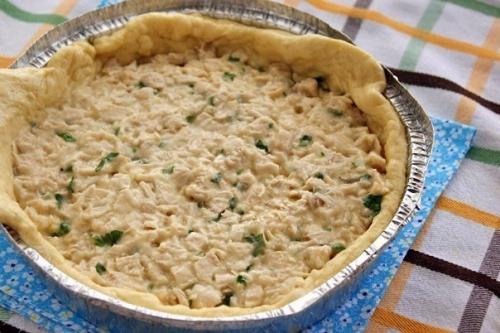 Пирог с курицей в соусе бешамель. 02