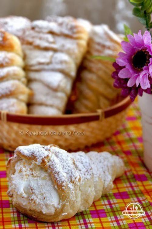 Пирожные Слоеный Трубочки. 08