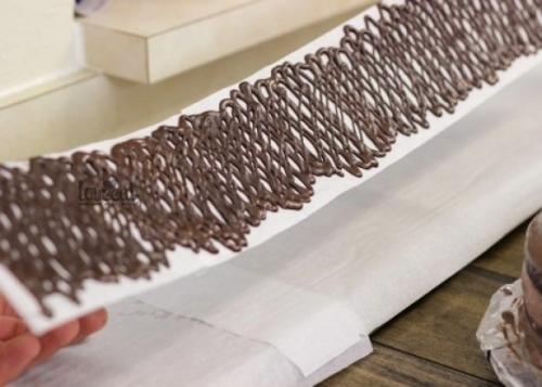 Шоколадный заборчик для торта. 04 Шоколадный заборчик для торта. 04