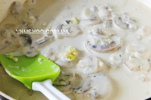 Спагетти с грибами в сливочном соусе. 04