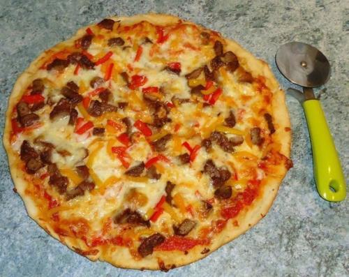 Тонкая пицца 2 начинки. 07