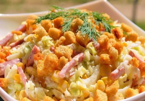 Салаты с сухариками: топ - 7 любимых рецептов? 03