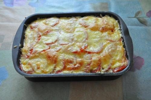 Запеканка - жюльен.  Ингредиенты: 03