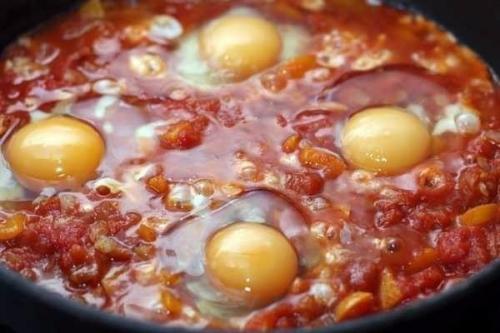 Шакшука.  Интересное блюдо из яиц с овощами, популярное в израиле и соседних странах. 05