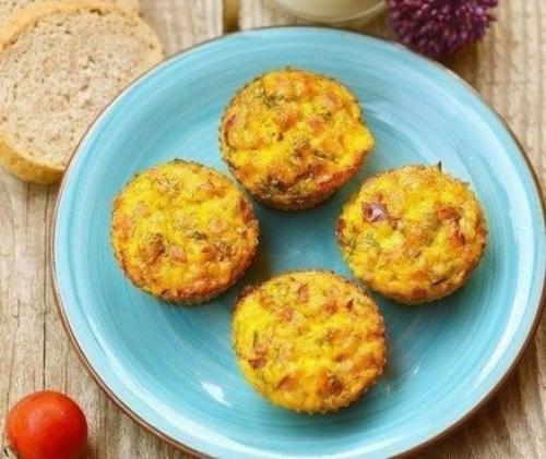 Мини - омлеты с ветчиной. 04