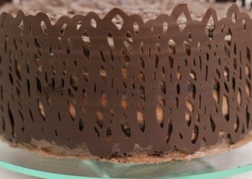 Шоколадный заборчик для торта. 08