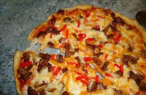 Тонкая пицца 2 начинки.