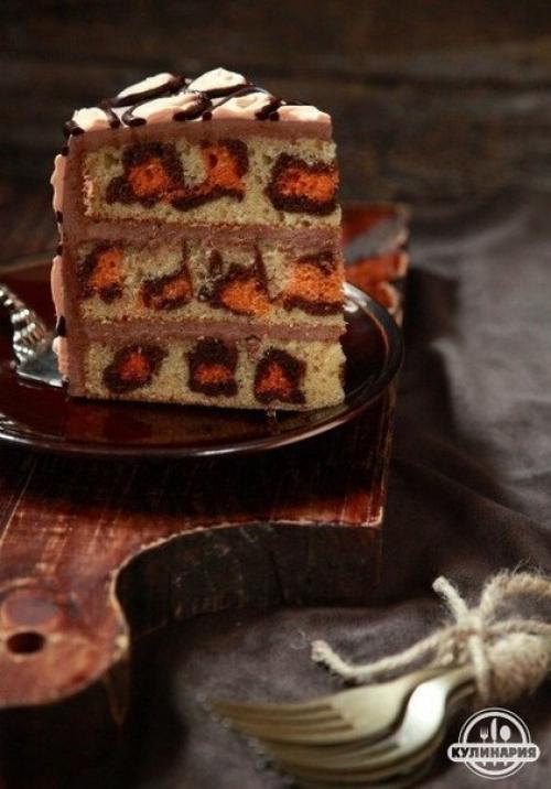 Леопардовый торт.  Ингредиенты: 06