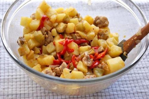 Картофель с мясом и овощами на ужин. 04