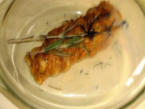 Куриная пастрома на пару, подкопченная розмарином. 06