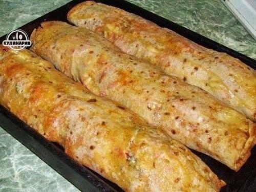 Фаршированный лаваш в ДУХОВКЕ. 05