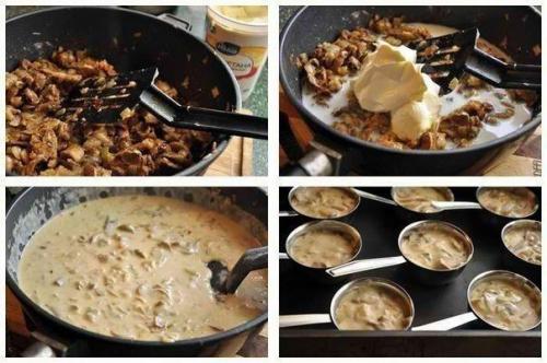 Жульен из шампиньонов. 04