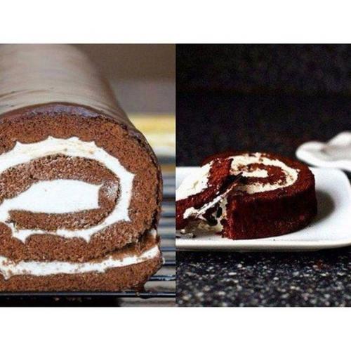 Шоколадные пирожные - рулетики.