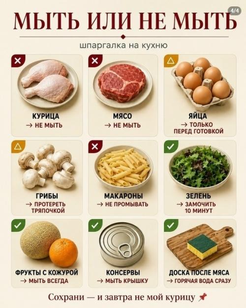 Курицу нельзя мыть перед готовкой. 03 Курицу нельзя мыть перед готовкой. 03