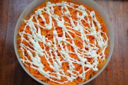 Салат с копченой курицей. 04