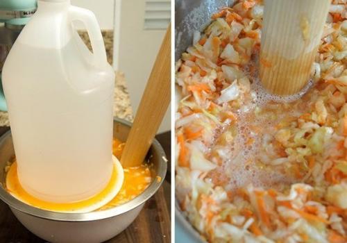 Хрустящая квашеная капуста с морковью. 07