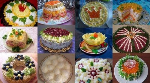 12 салатов на праздничный стол.