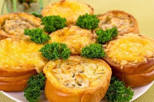 Гнездышки с курицей. Гнездышки с курицей.