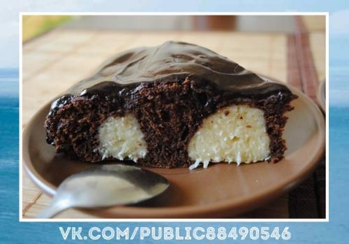 Вкуснющий рецептик. Шоколадный пирог с творожными шариками! Вкуснющий рецептик. Шоколадный пирог с творожными шариками!