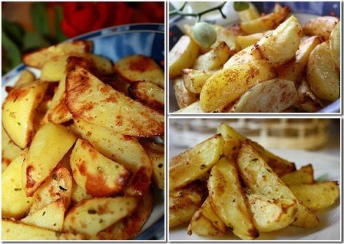 Пикантный запеченный картофель.

