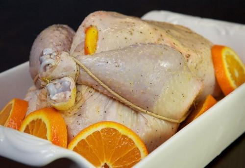 Курица, запеченная с апельсинами. 06