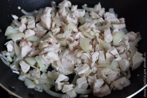 Спагетти с курицей в сливочном соусе. 06