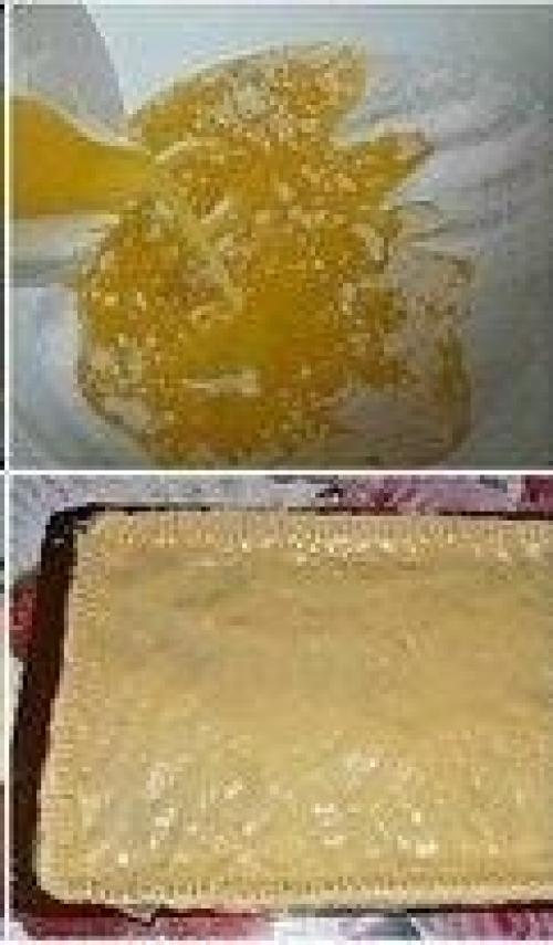 Домашний пирог Тертый из песочного теста, с черносмородиновым вареньем. 02