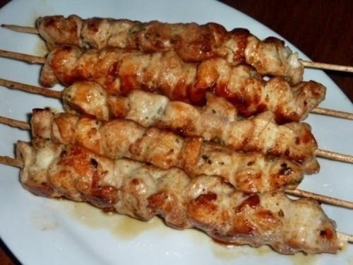 Шашлык из курицы в духовке.