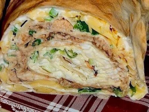 Рулет Мимоза. Закуски@m_Povar.
