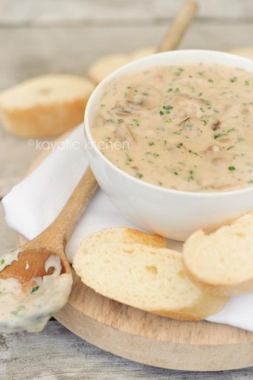 Грибное рагу с сыром.