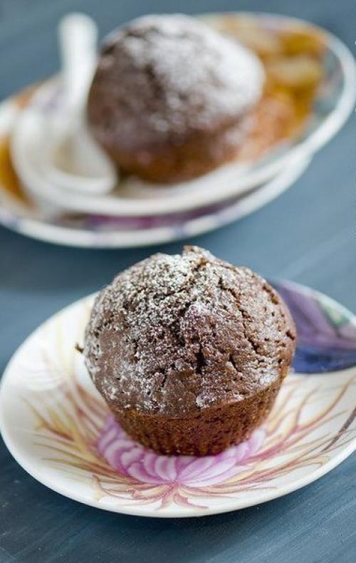 Быстрые шоколадные кексы без яиц. 09