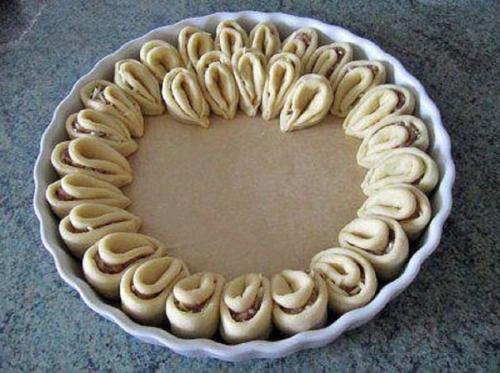 Пирог с мясом и сыром хризантема. 01 Пирог с мясом и сыром хризантема. 01