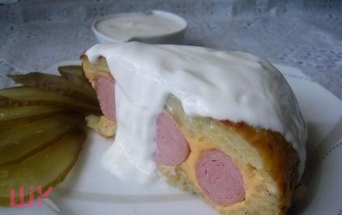 Запеканка с сосисками на УЖИН. Запеканка с сосисками на УЖИН.