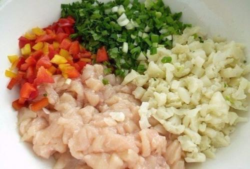 Диетические котлеты.  Ингредиенты: 01