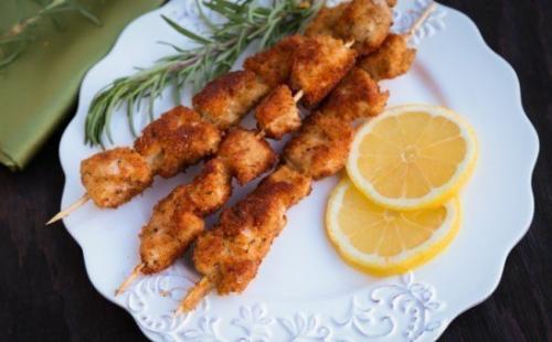 Панированные шашлыки из курицы. 09