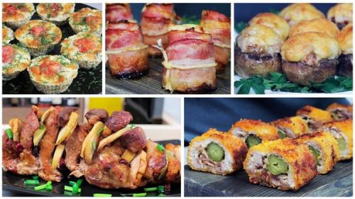 Мясные блюда на новогодний праздничный стол.