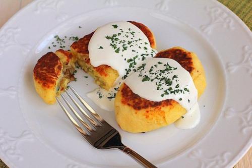 Картофельные зразы с грибами.