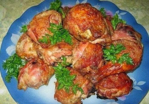 Курица маринованная в кефире.