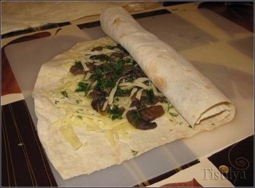 Грибной рулет из лаваша? 01