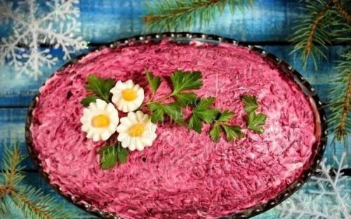 Новогодний салат Скумбрия под Шубой.