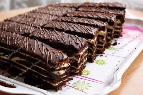 Торт Спартак.   Торт Спартак - это медовик с заварным кремом и шоколадными медовыми коржами. 08