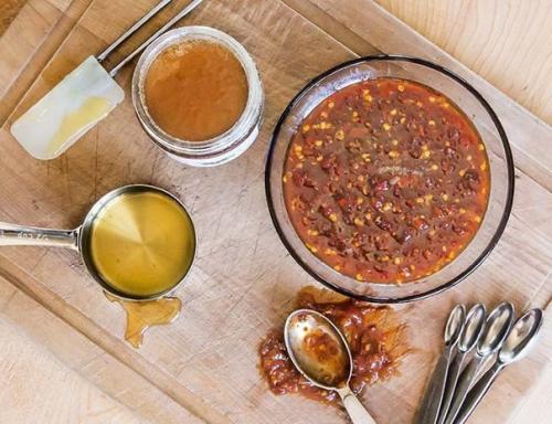 Хрустящая курочка с острым медовым соусом. 02