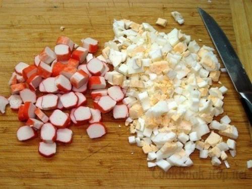 Салат по-королевски.  Ингредиенты: 01