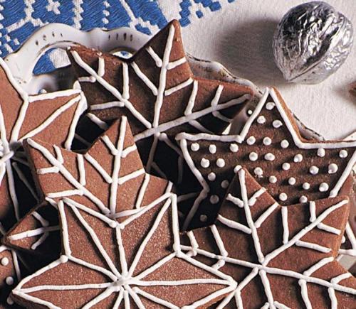Новогоднее печенье Снежинки из Шоколада? 04
