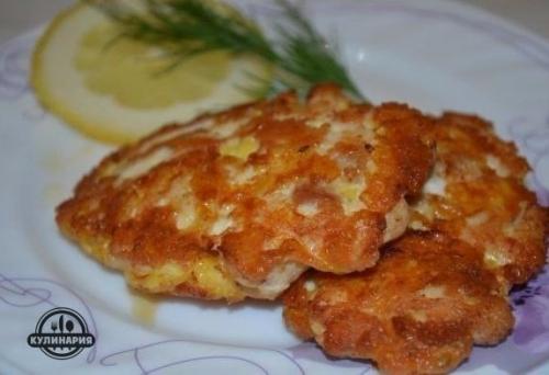 Курино - сырные рубленые котлеты.