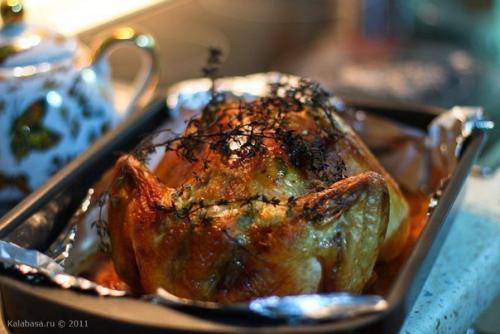 Курица с инъекциями белого вина и сливок. 08