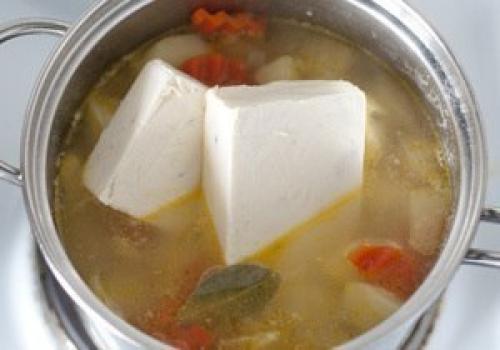 Сырный суп (с плавленным сырком) с курицей. 05