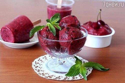 Фруктовое мороженое.  Ингредиенты: