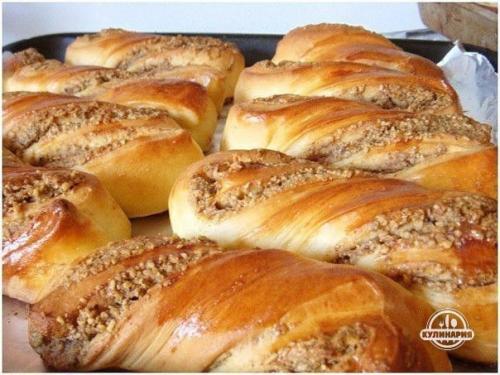 Ореховые булочки.  Ингредиенты: